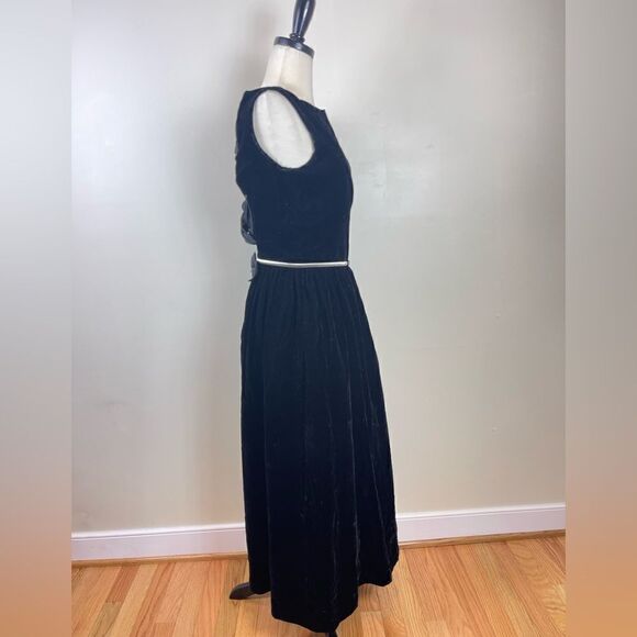 Victor Costa Vintage 60s Velvet Bow Back Gown - Picture 4 of 6
